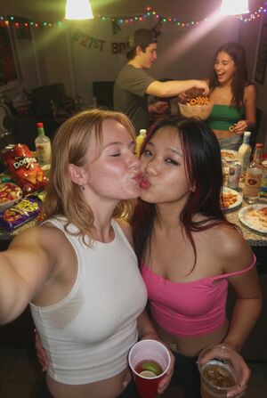Girls Kissing Ai Generated Kiss Lesbian