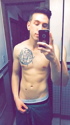 Stripping off my scrubs.