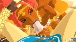 Urbosa having fun with Link