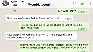 Whats app convo with wife today after her first night with a redditor