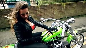 Milana Vayntrub riding