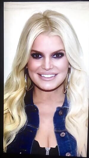 Jessica Simpson’s gorgeous milf face takes my HUGE LOAD OF HOT CUM!!!!