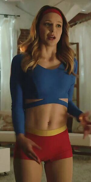 Melissa Benoist as a sexy supergirl and then as a naked supergirl