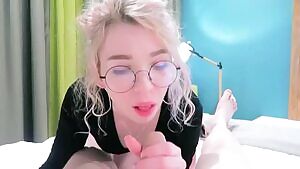 Nerdy Teen with Glasses Sloppy Face Fuck