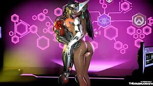 Symmetra and Genji thighfuck