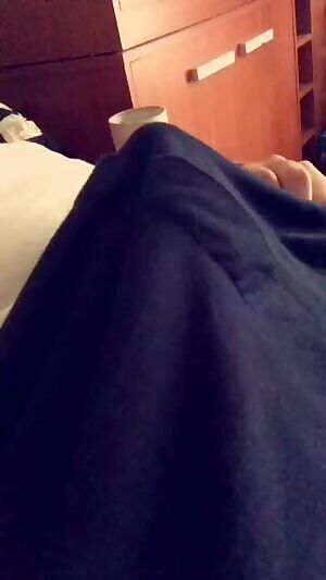 Bouncing out my cock of my short