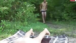 Brunette German Surprise Anal Fuck in Public