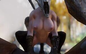 Female Hircine Doing Naughty Things at Her Altar