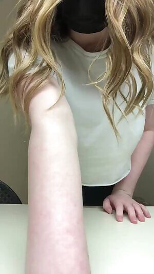 Masked up and ready to share my tits