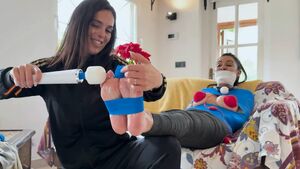 Lesbian Foot Worship BDSM Ball Gagged