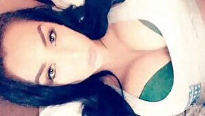 Green Bra Cleavage