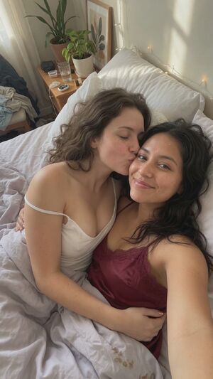 Sloppy Lesbian Kissing Ai Generated Kiss