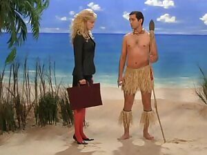 Heather Graham red bra,panties and dominatrix scene in The Guru