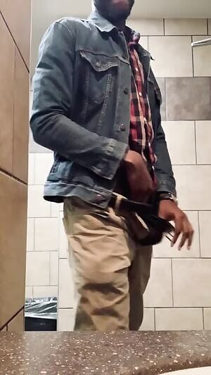 I didn’t have enough time for my fat cock to stiffen up before I was interrupted...