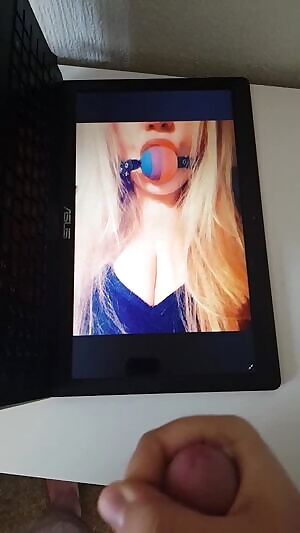 Girl with a ball gag