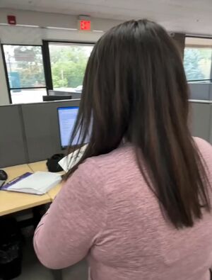 Brunette PAWGs Big Tits Cleavage Coworker