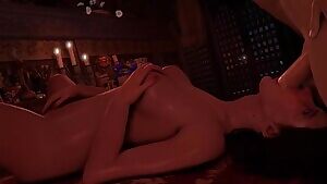 Yennefer lying down fellatio First time animation