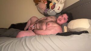 Enby Sluts Chubby Hairy Masturbating Moaning