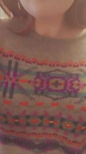 You never know what's underneath a bulky sweater