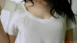 Wet T-shirt preview of Kawaiiikitty's new video - first in 4k!