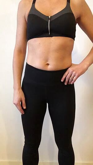 The innocent girl rom the gym undressing