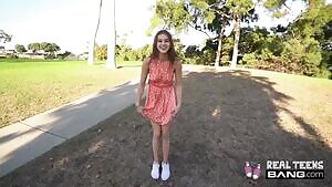 Ellie Eilish Twirls In The Park And Flashes Her Pussy