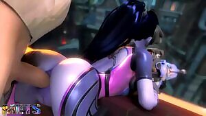 Widowmaker's Tight Asshole Gripping That Dick While Sniping w/ sound