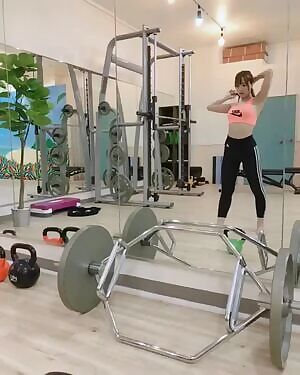 Yua Mikami Exercising