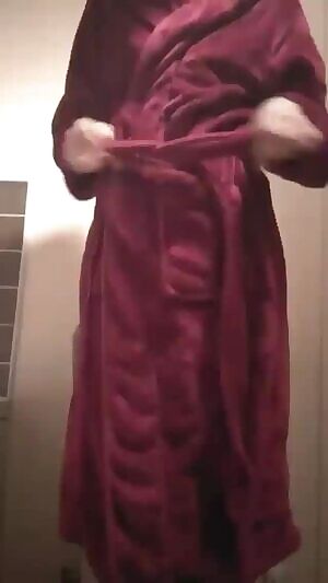 Off goes the bath robe