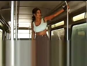 Petra Verkaik's famous Lara Croft striptease.