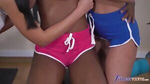 interracial lesbian yoga threesome