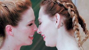 Girl on Girl Kissing Lesbian Lesbians Nose