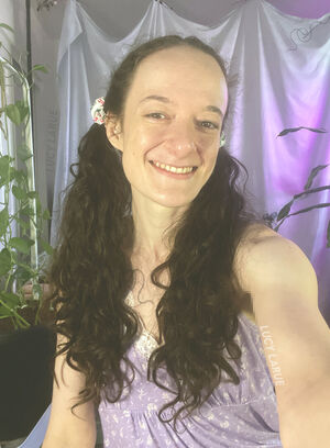 Pig Tails Amateur Brunette Curly Hair
