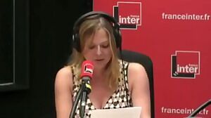 French public radio host Constance stripping