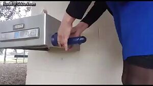 Fucks A Public Water Fountain Until She Squirts