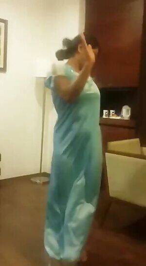 Just an Indian girl practicing her dance moves before bed