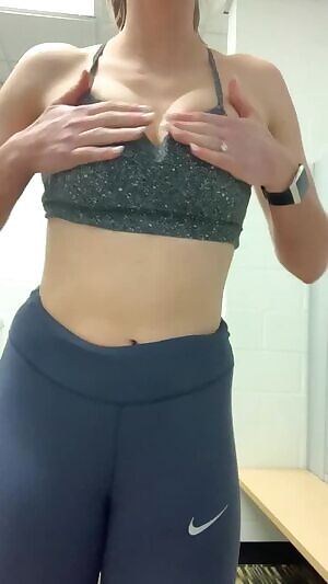 ind me your local gym. I’m the one with her tits out and wearing this pretty plug.