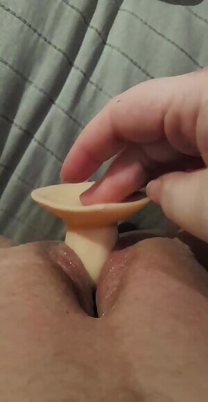 Tiny dildo and a wet pussy