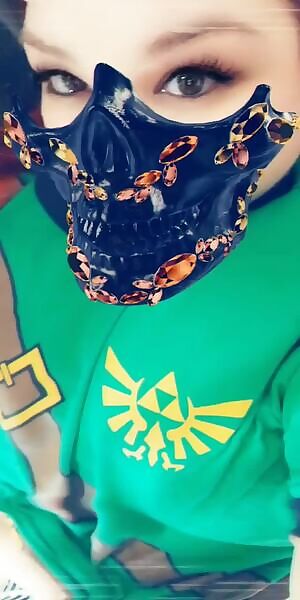 Zelda shirt on a zelda bra