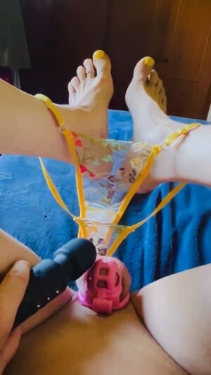 Orgasmic Contractions Amateur Chastity Belt Real Orgasm