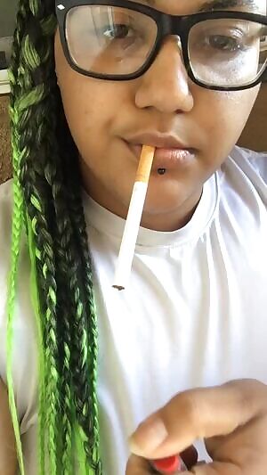 Enjoying a smoke on a nice day