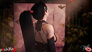 Dead or Alive: Momiji Blowjob to Facial