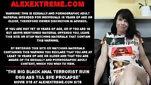The big black anal terrorist ruin Dirtygardengirl ass till she prolapse