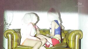F- Sulli and Victoria kissing