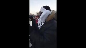 Native Americans arrive at the First Thanksgiving - 1621