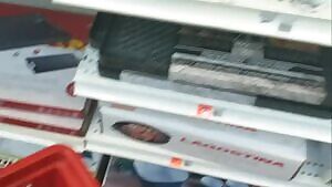 flashing tits while shopping