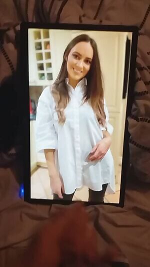 Huge Facial for cutie in her daddy's shirt