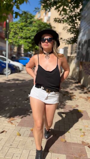 Nothing Underneath Big Tits Braless Exhibitionism