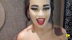 Brazilian woman in geisha makeup