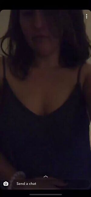 Busty college slut shows off nice, round tits